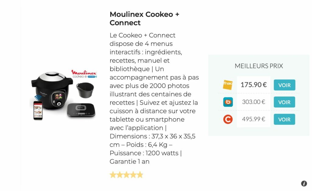 exemple affiliation cuisine